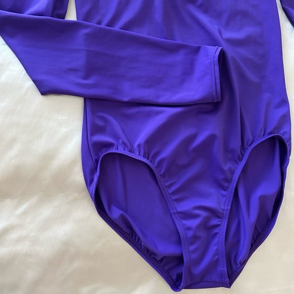 Balera Vibrant Long Sleeve Purple Dancewear Leotard - Picture 3 of 8